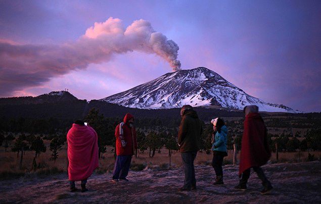 inside an active volcano