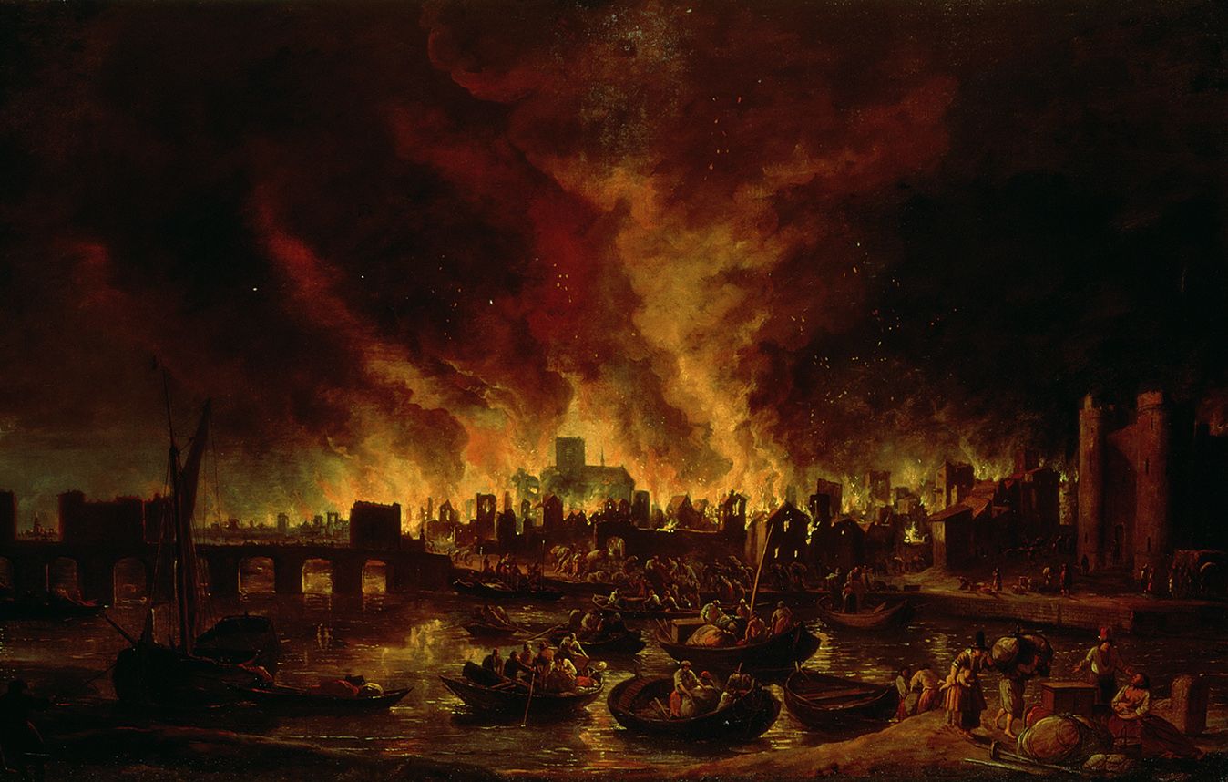 Great Fire of London Facts - flames