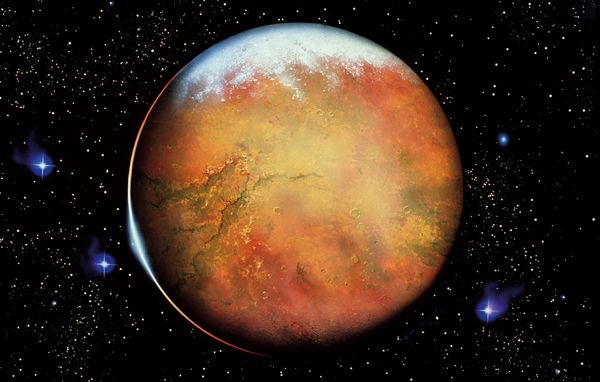 mars planet in space