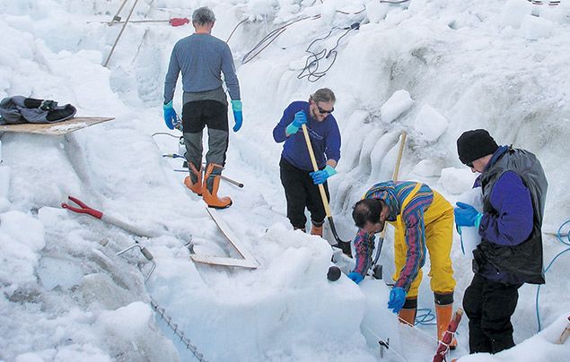 Paul Rose Dare To Explore Paul's team collecting ice samples in Greenland