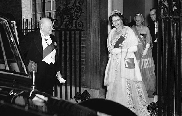 Facts about the Queen: Elizabeth II pictured with Winston Churchill