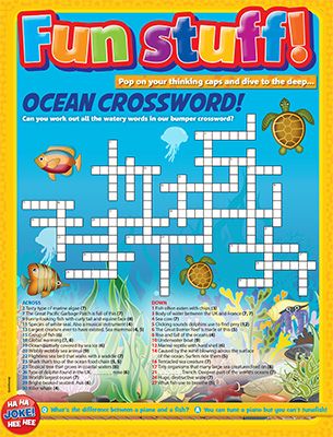 Ocean Crossword Primary Resource - National Geographic Kids