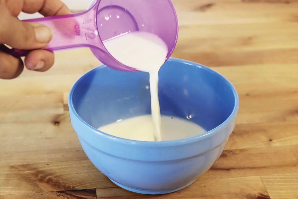 Milk in a bowl