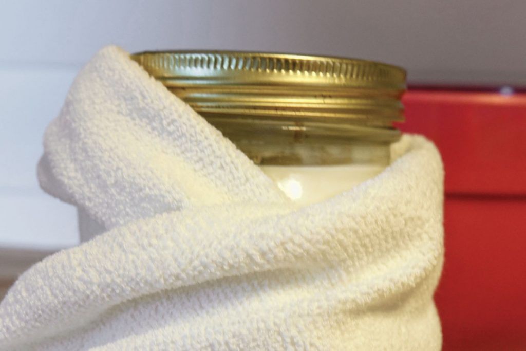 Towel wrapped jar