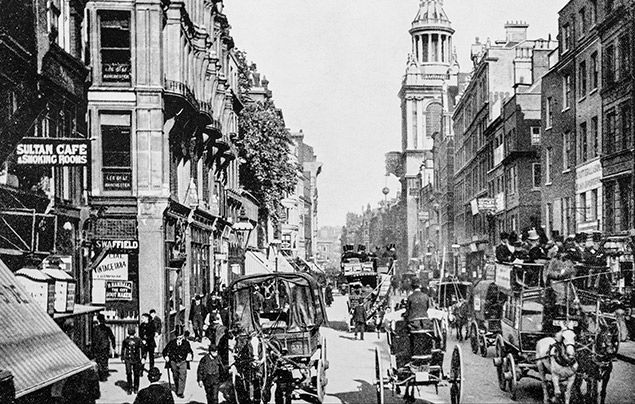 Victorian facts: black and white photograph of Cheapside, London
