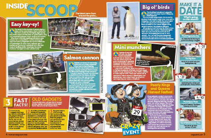 National Geographic Kids subscription: image of a magazine spread