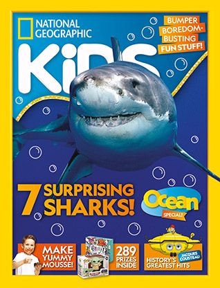 National Geographic Kids magazine: shark cover