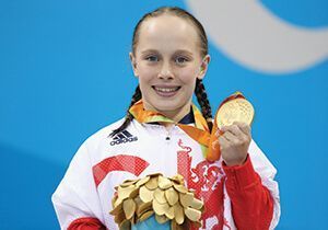 Never Give Up Beautiful And Young Disabled Athlete Woman In