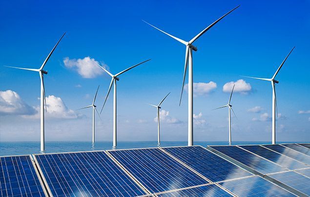 cop26 glasgow | wind turbines and solar panels