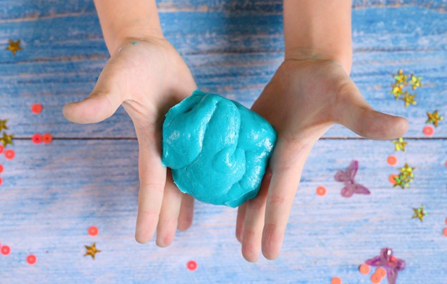 ecofriendly slime rolled in a ball