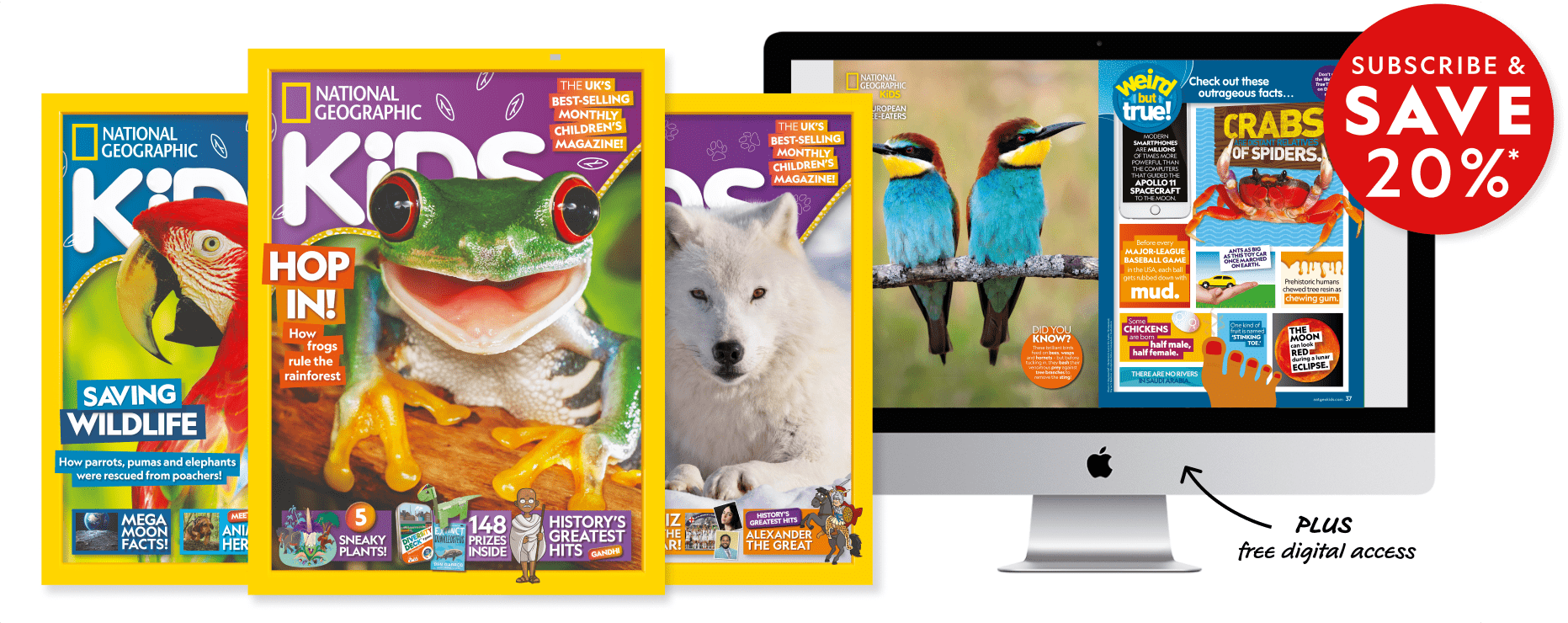 Nurture their love of reading with a National Geographic Kids magazine subscription