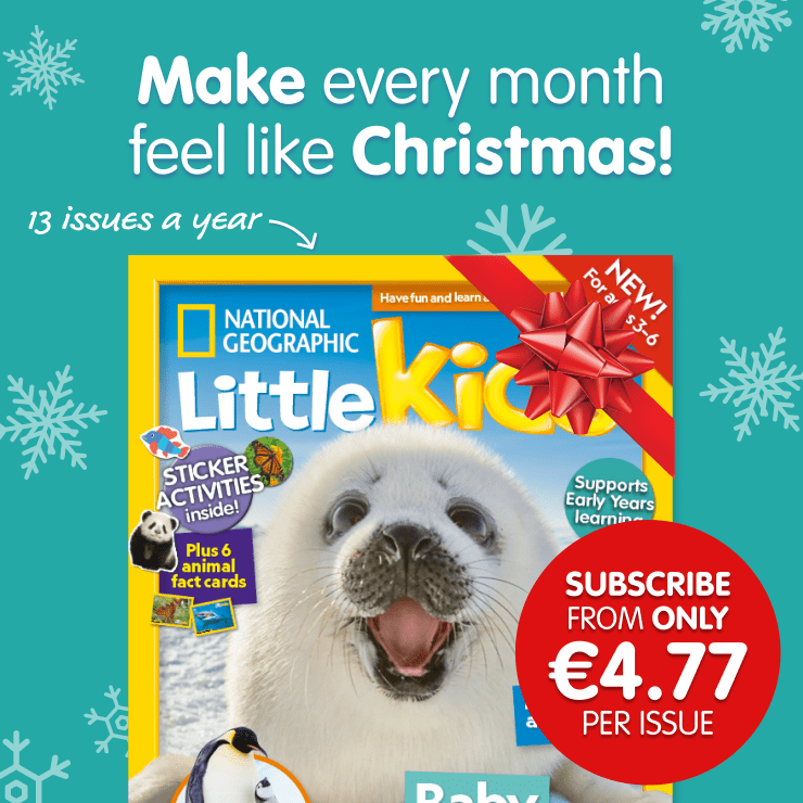 Surprise nature-loving 3 to 6 year olds with a<br>National Geographic Little Kids subscription