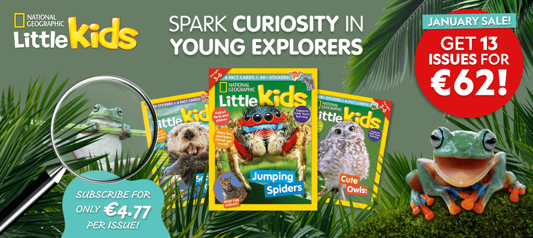 Kickstart early-years learning for 3 to 6 year olds with a<br>National Geographic Little Kids subscription