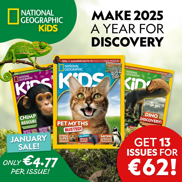 Kickstart the new year with a<br>National Geographic Kids subscription