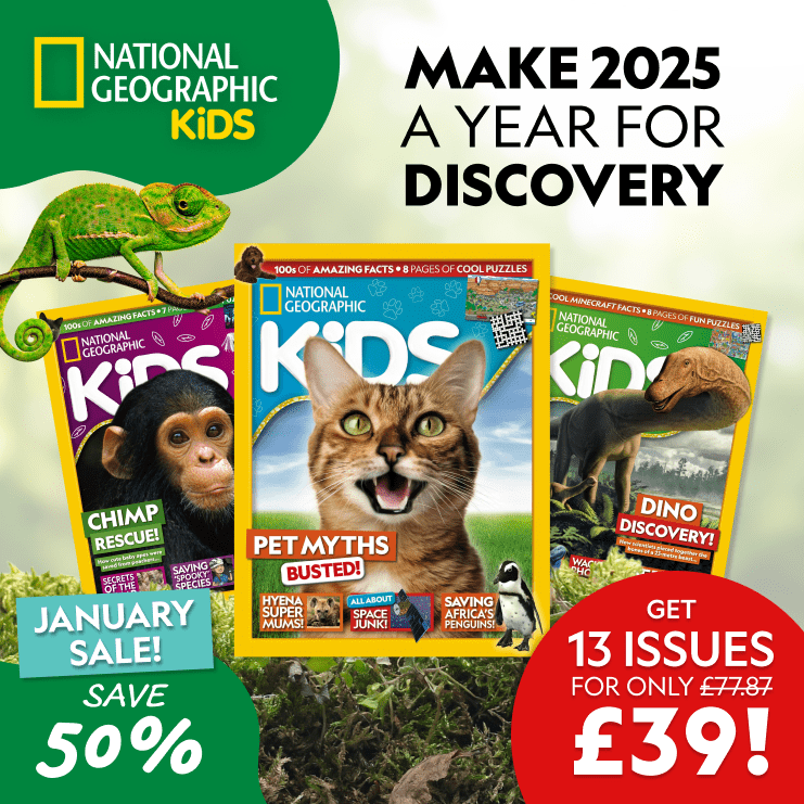 Kickstart the new year with a<br>National Geographic Kids subscription