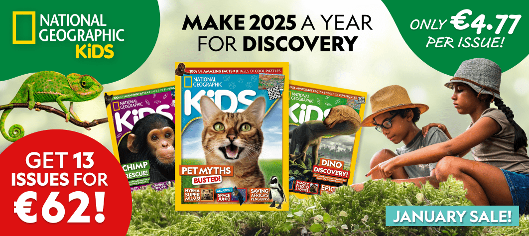 Kickstart the new year with a<br>National Geographic Kids subscription