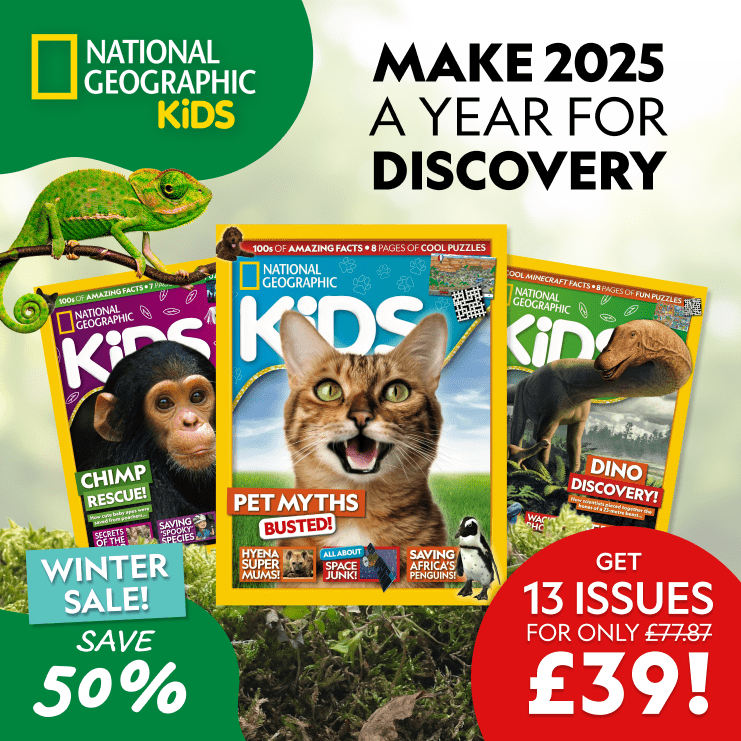 Kickstart the new year with a<br>National Geographic Kids subscription