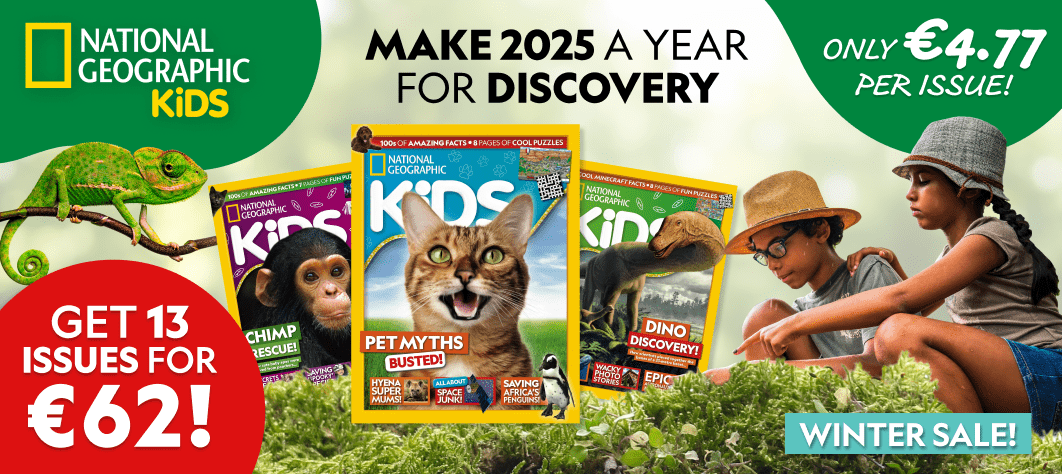 Kickstart the new year with a<br>National Geographic Kids subscription