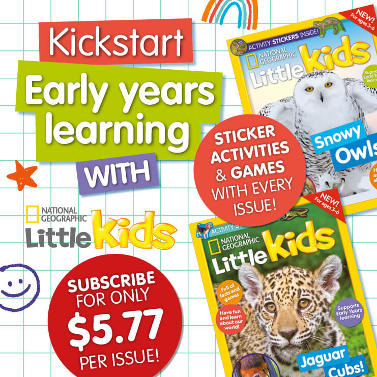 enhance key skills in numeracy, literacy and more!<br>With a Nat Geo Little Kids subscription