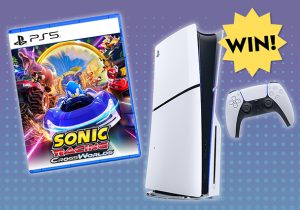 WIN A PS5™ SLIM CONSOLE AND EPIC SONIC GOODIES!