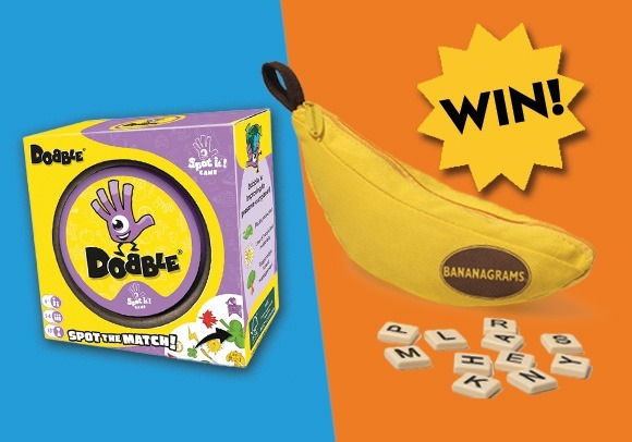 Win Dobble and Bananagrams!